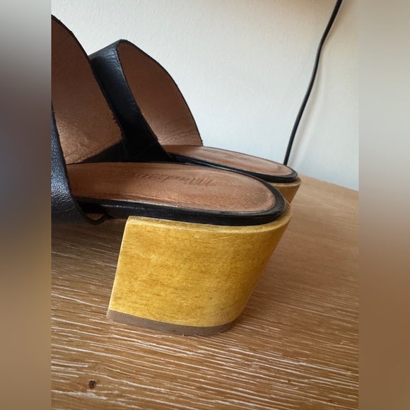 Madewell The Kiera Mule Sandals in True Black Leather - Picture 9 of 16